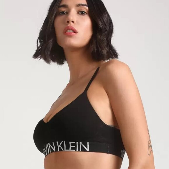 Women Bralette Lightly Padded Bra  - Black - Picture 7 of 10